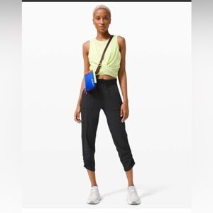 Womens Lululemon Beyond the Studio Crop black EUC size 4